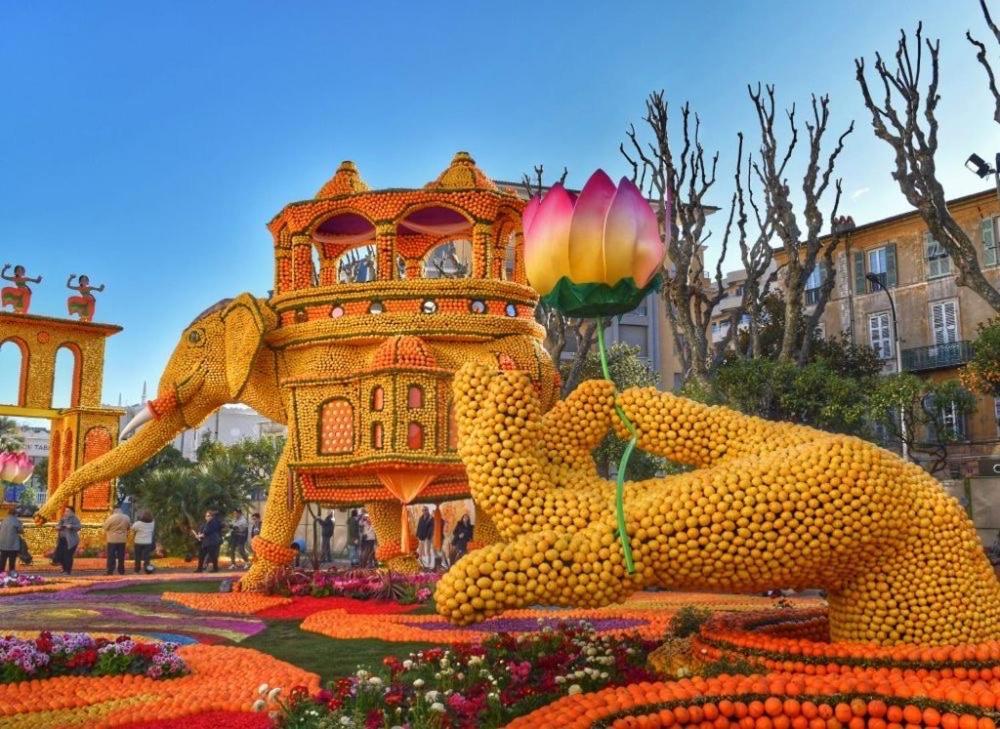 Апартаменты Menton Studio Face Au Jardin Bioves Fetes Des Citrons 3Min De La Mer Экстерьер фото